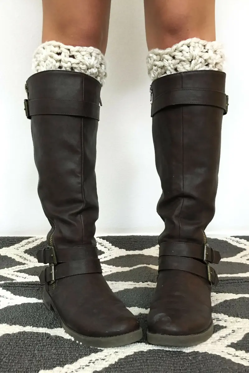 Mckenna Boot Cuffs- Made With A Twist (Crochet) 2
