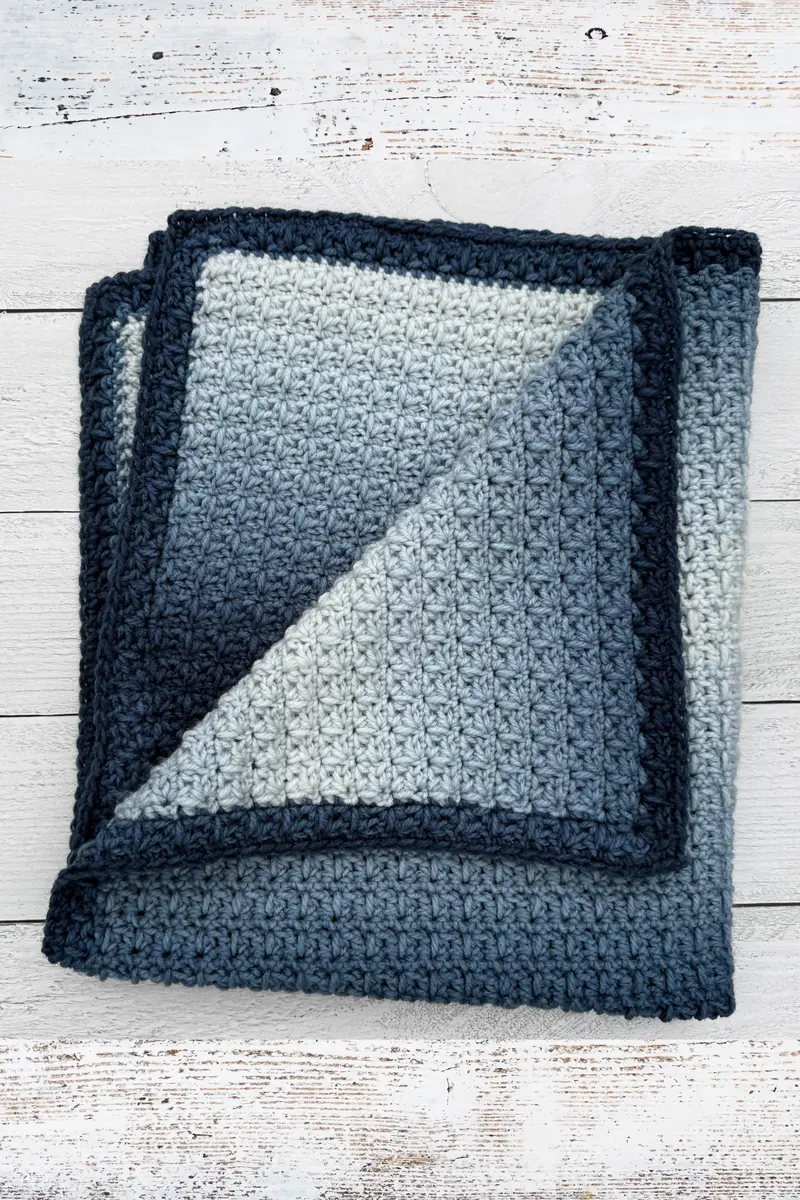Mixed Cluster Stitch Blanket (Crochet) 1
