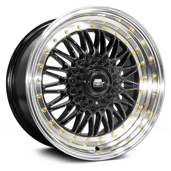 Mst Mt13 Black W/Machined Lip Gold Rivets 1