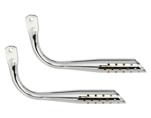 Muffler Oblique W/Holes Chrome. 1
