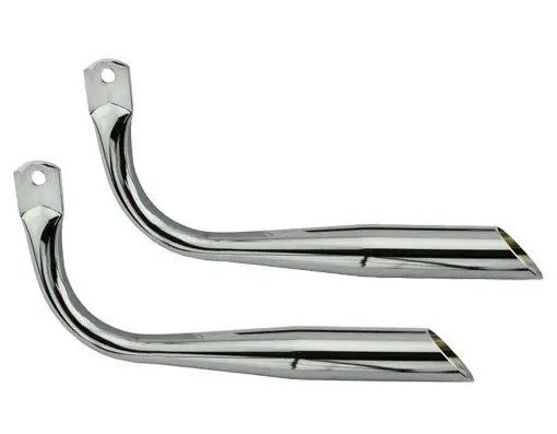 Muffler Oblique W/O Holes Chrome. 1