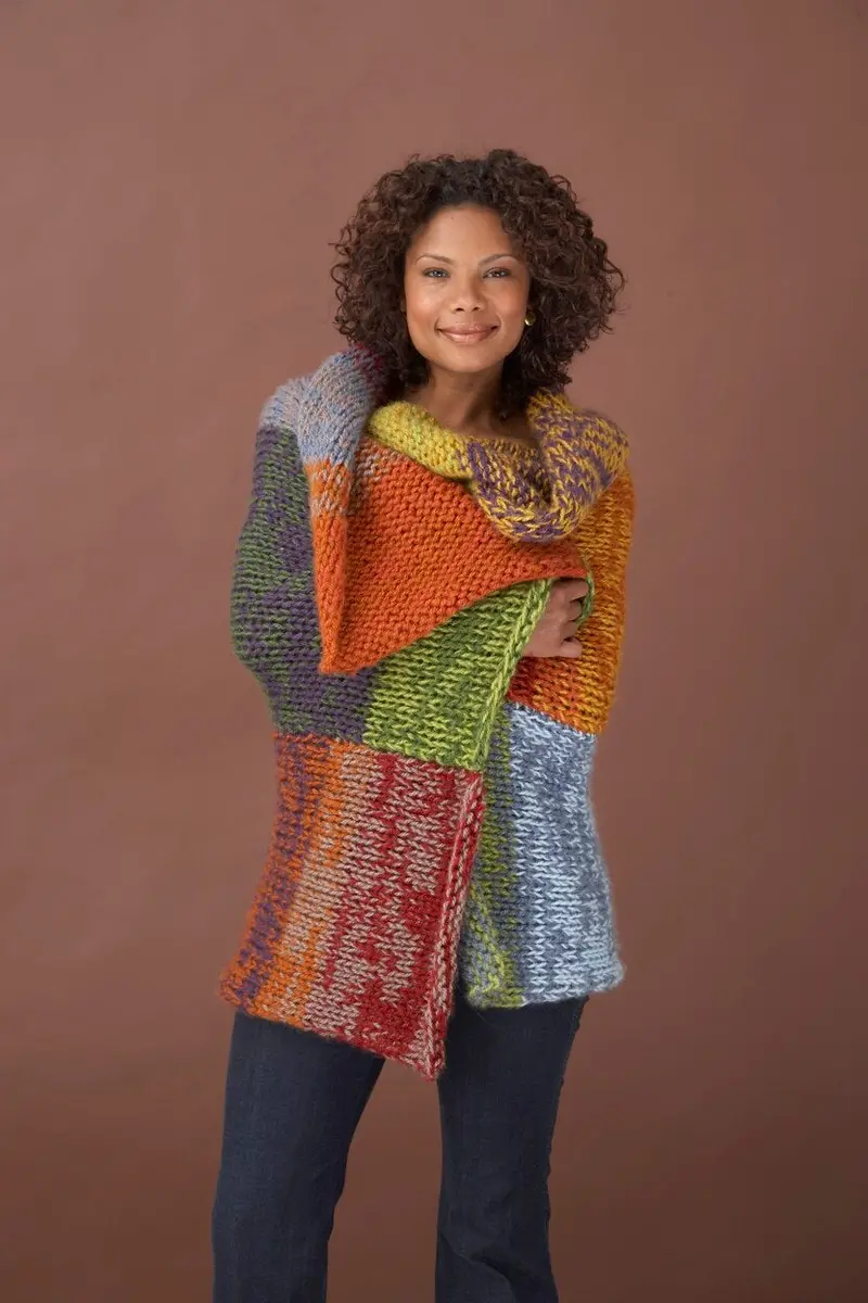 Multi Hued Afghan Pattern (Knit) 1