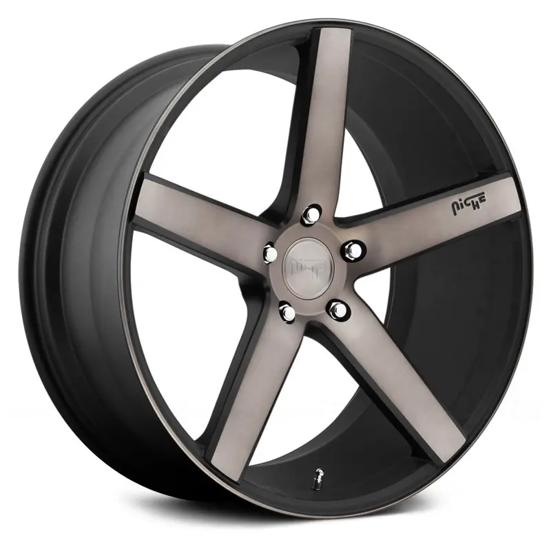 Niche Milan Matte Black Machined W/Double Dark Tint 1