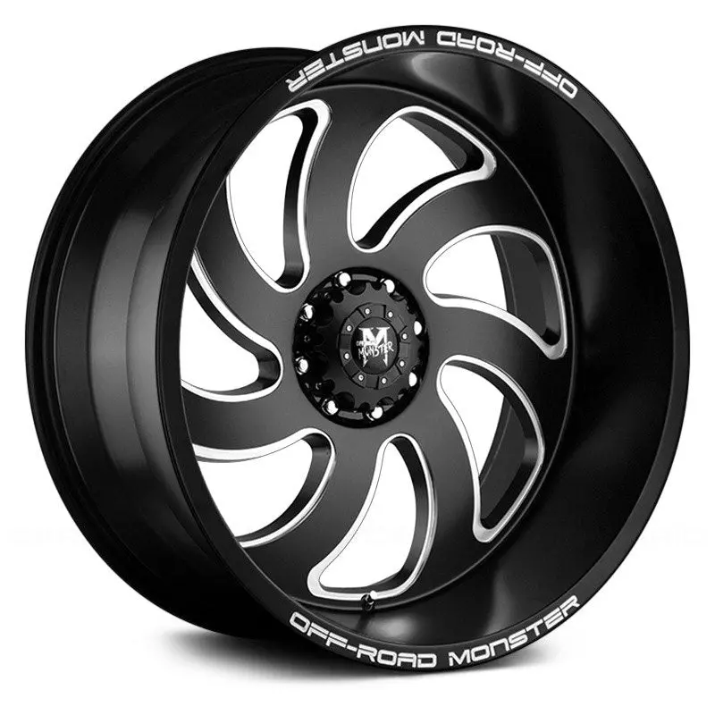 Off-Road Monster M07 Flat Black Milled Edge 1