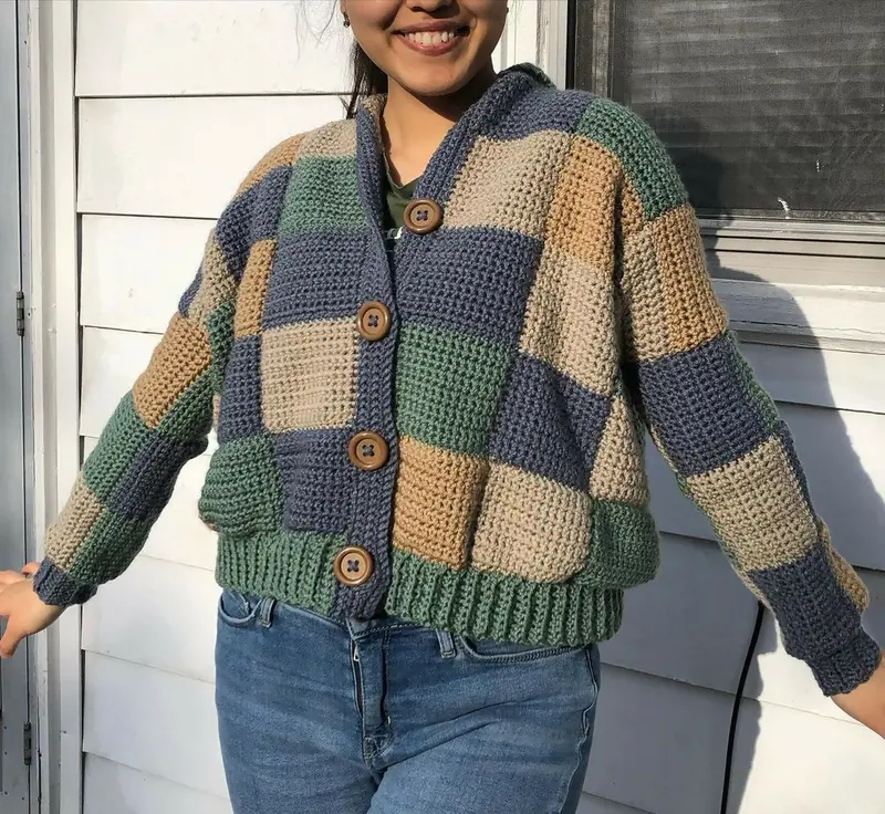 Patchwork Patty Cardigan (Crochet) 2