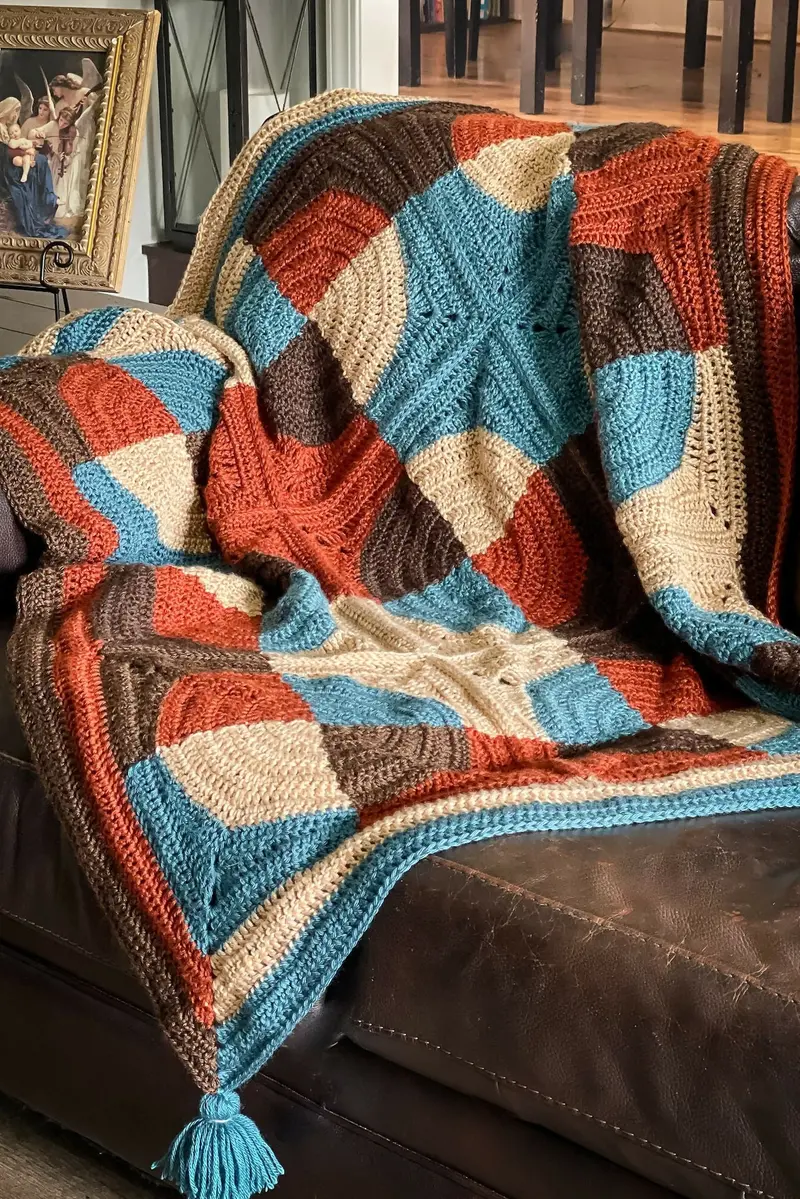 Patchwork Revelry Blanket (Crochet) 1