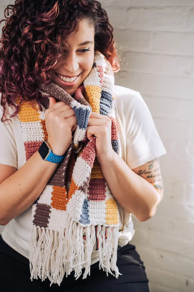 Paula Patchwork Scarf (Crochet) 1