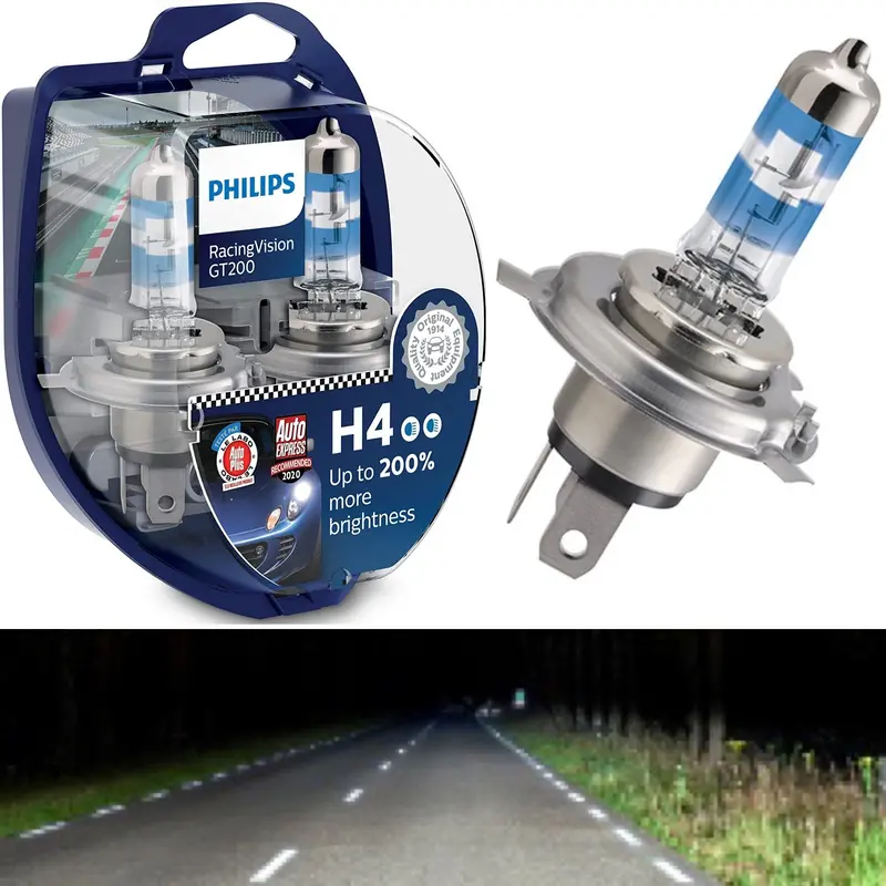 Philips Racing Vision Gt200 H4 Bulbs 1