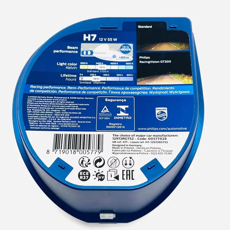 Philips Racing Vision Gt200 H7 Bulbs 2