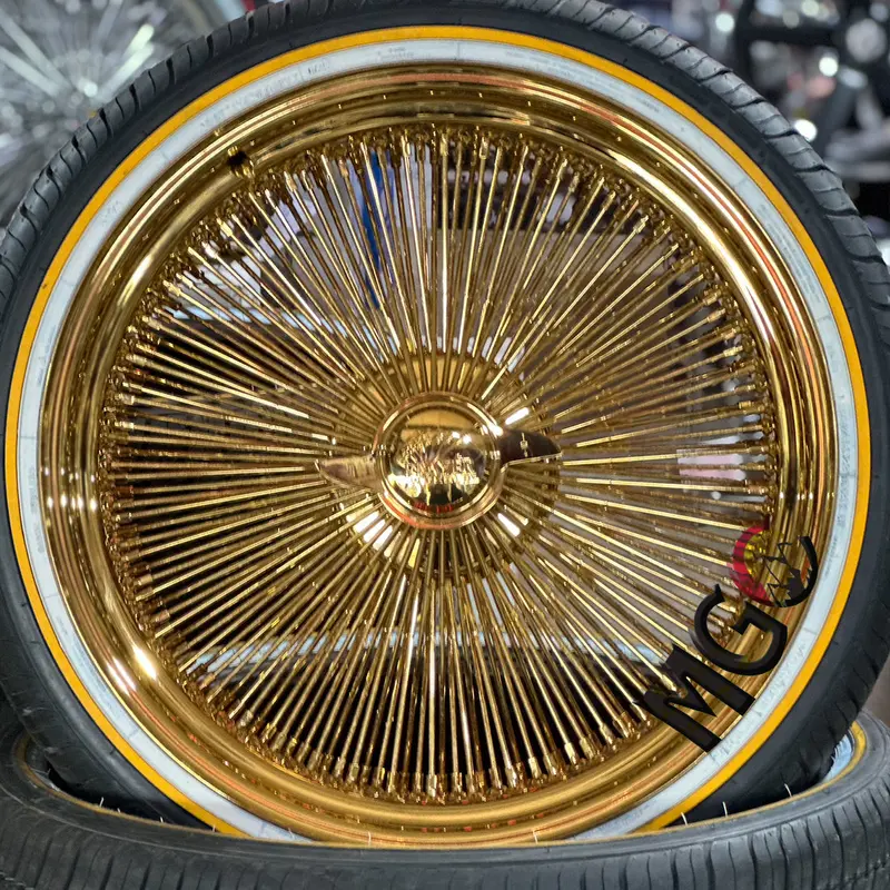 Player 20X8 - 150 Spoke All Gold Wire Wheels Standard 1