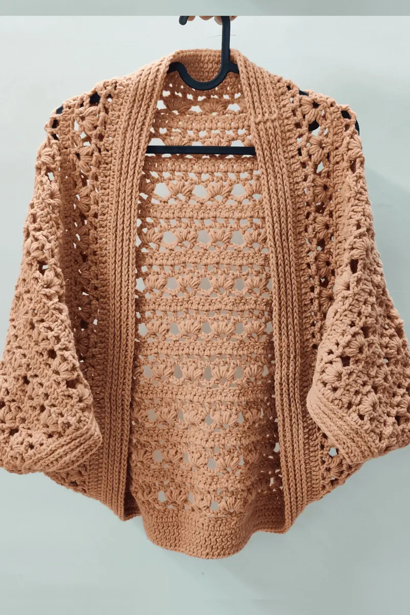 Pumpkin Pie Cocoon Shrug (Crochet) 1