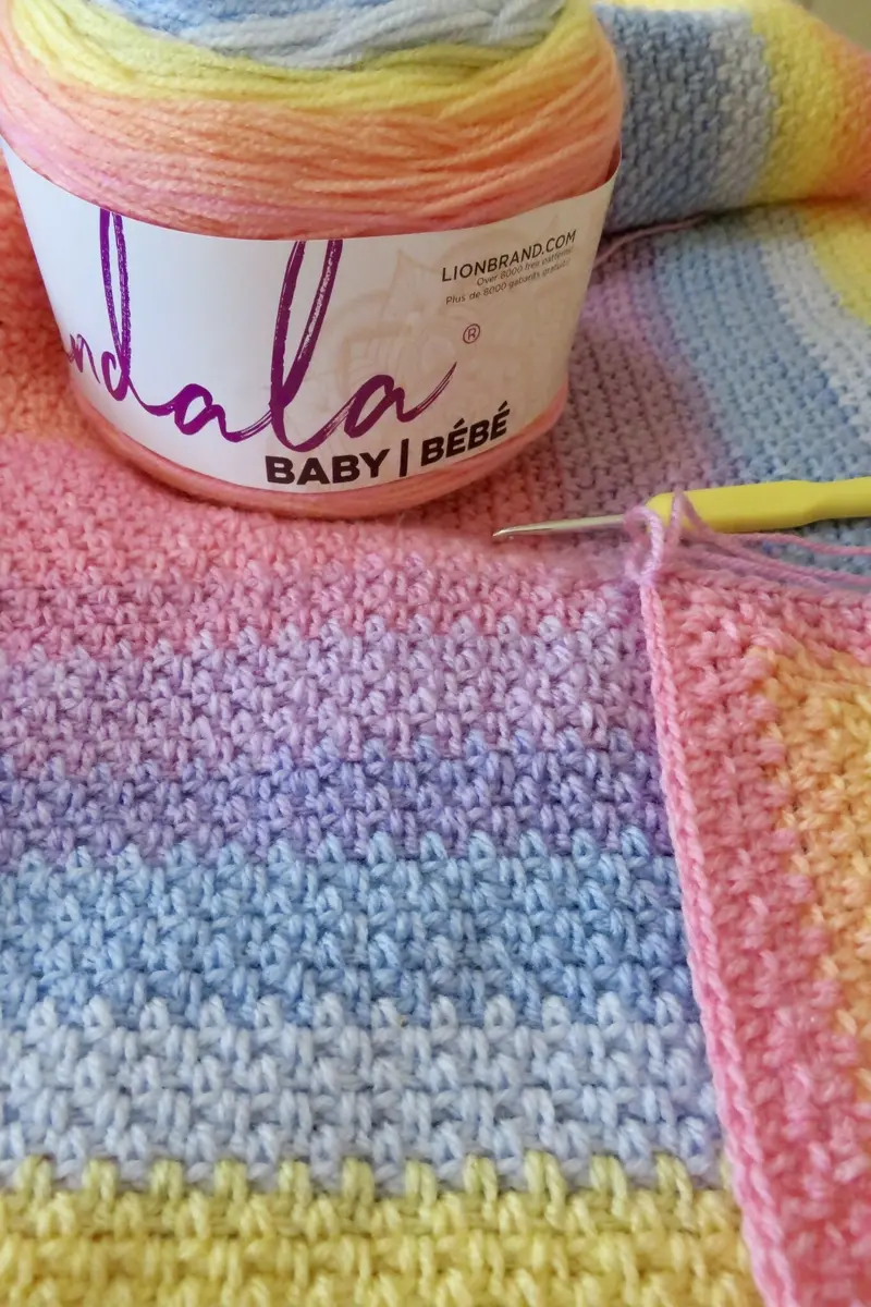 Rainbow Rounds Baby Blanket (Crochet) 1