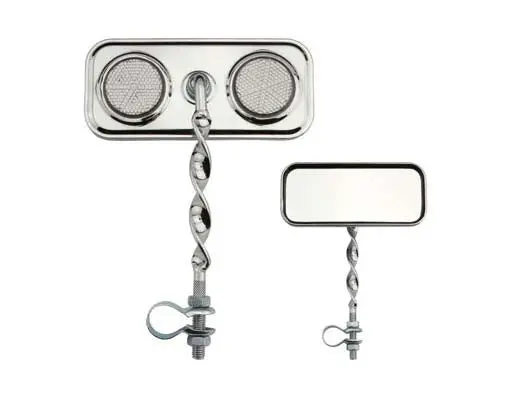 Rectangle Flat Twisted Mirror Clear Reflectors. 1