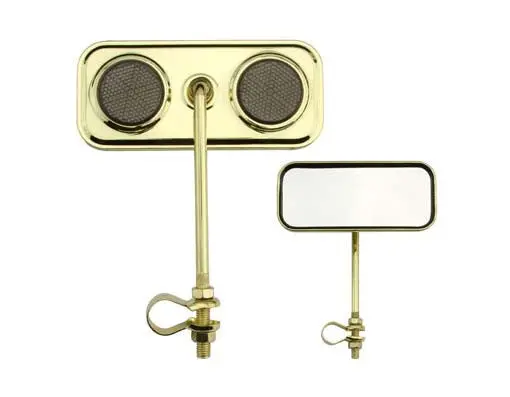 Rectangle Mirror Gold Black Reflectors. 1
