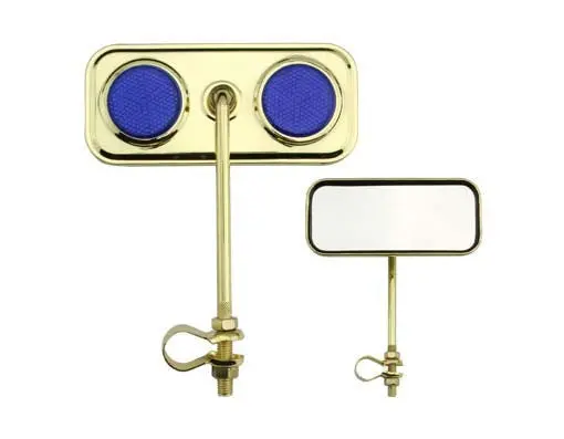 Rectangle Mirror Gold Blue Reflectors 1