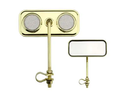 Rectangle Mirror Gold Clear Reflectors. 1