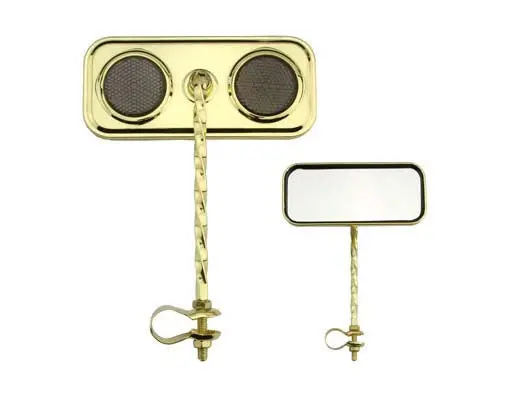 Rectangle Twisted Mirror Gold Black Reflectors. 1