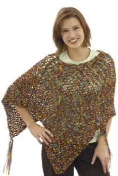 Ribbon Poncho Pattern (Crochet) 1