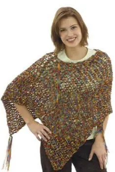 Ribbon Poncho Pattern (Knit) 1