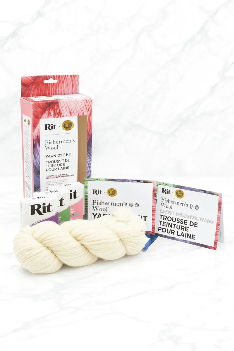Rit® And Lion Brand® Fishermen's Wool® Yarn Dye Kit 1