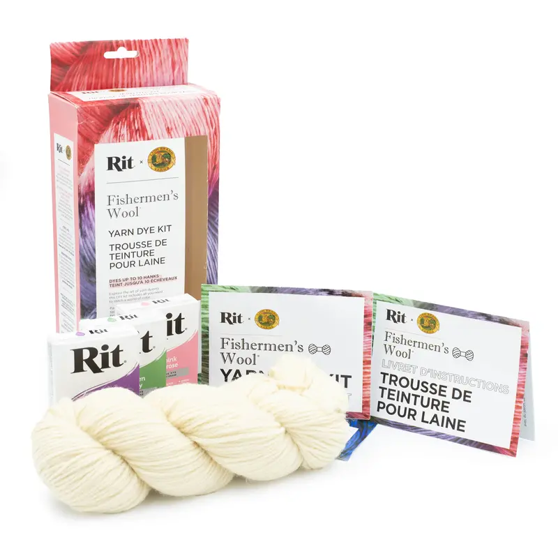 Rit® And Lion Brand® Fishermen's Wool® Yarn Dye Kit 2