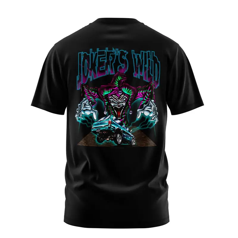 Rollin Hard T Tee Shirt Jokers Wild Black 1
