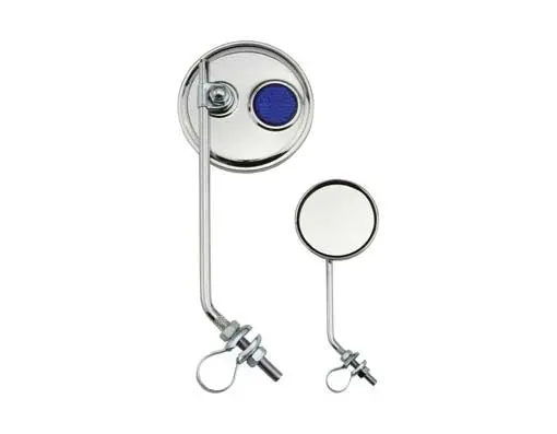 Round Mirror Chrome Blue Reflectors. 1