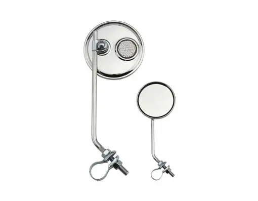 Round Mirror Chrome Clear Reflectors. 1