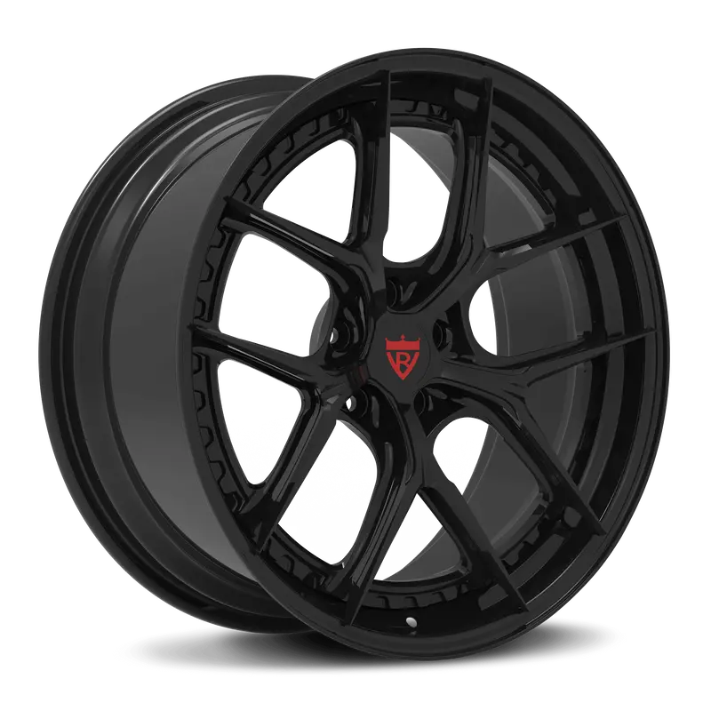 Rv-Db179: Custom 2 Piece Forged Gloss Black Wheels 1