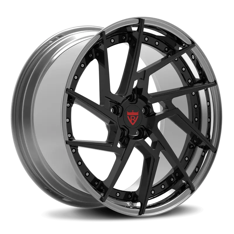 Rv-Df041: Custom 2 Piece Custom Chrome And Black Forged 1