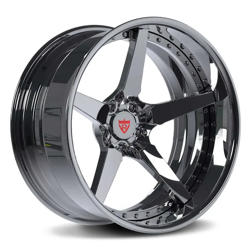 Rv-Df14: Custom Forged 2-Piece 5 Spoke Chrome Wheels 1