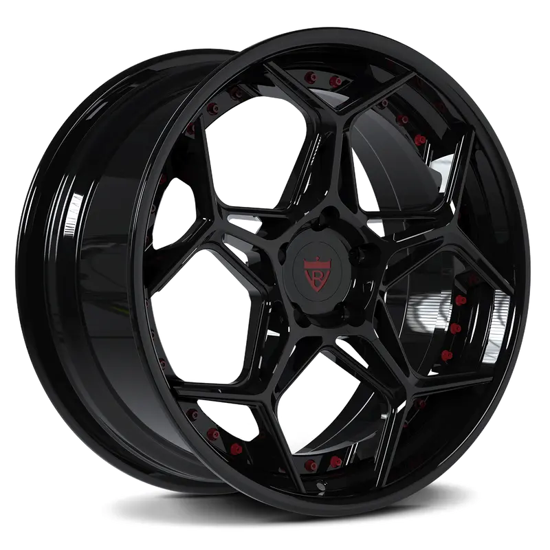 Rv-Dr01: Custom 2 Piece Forged Gloss Black Wheels 1