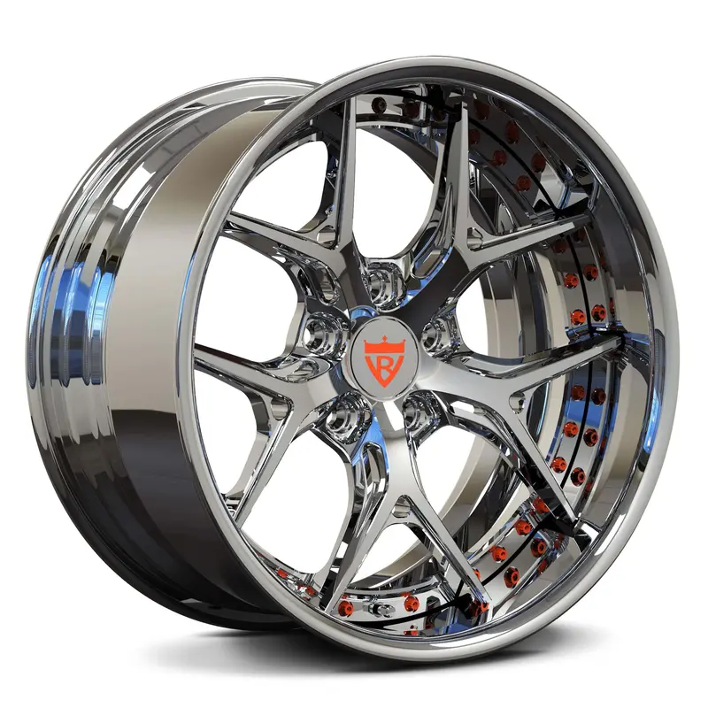 Rv-Dr08d: Custom Forged 2-Piece Chrome Wheels 1