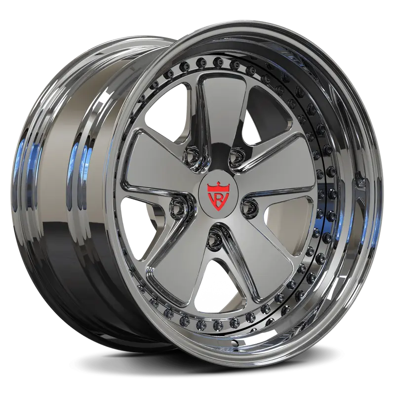Rv-Dv70: Custom Forged 2-Piece 5 Spoke Deepp Dish Chrome Wheels 1