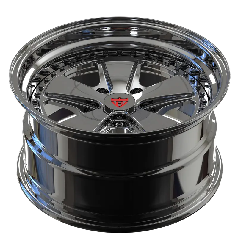 Rv-Dv70: Custom Forged 2-Piece 5 Spoke Deepp Dish Chrome Wheels 2