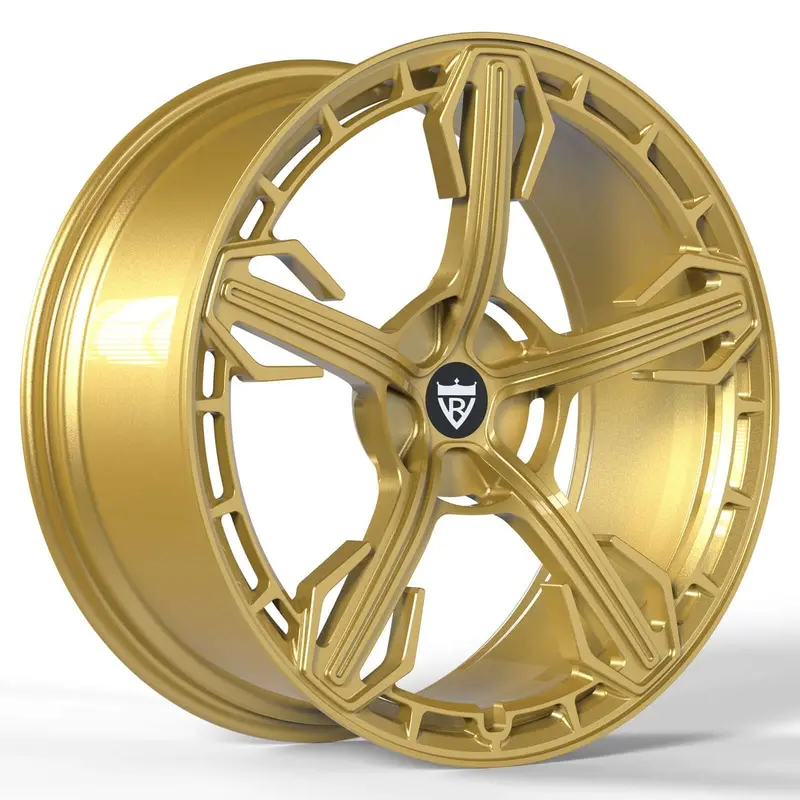 Rv-Ma62_2 Gold Rims: Custom Forged 1 Piece Wheels 1