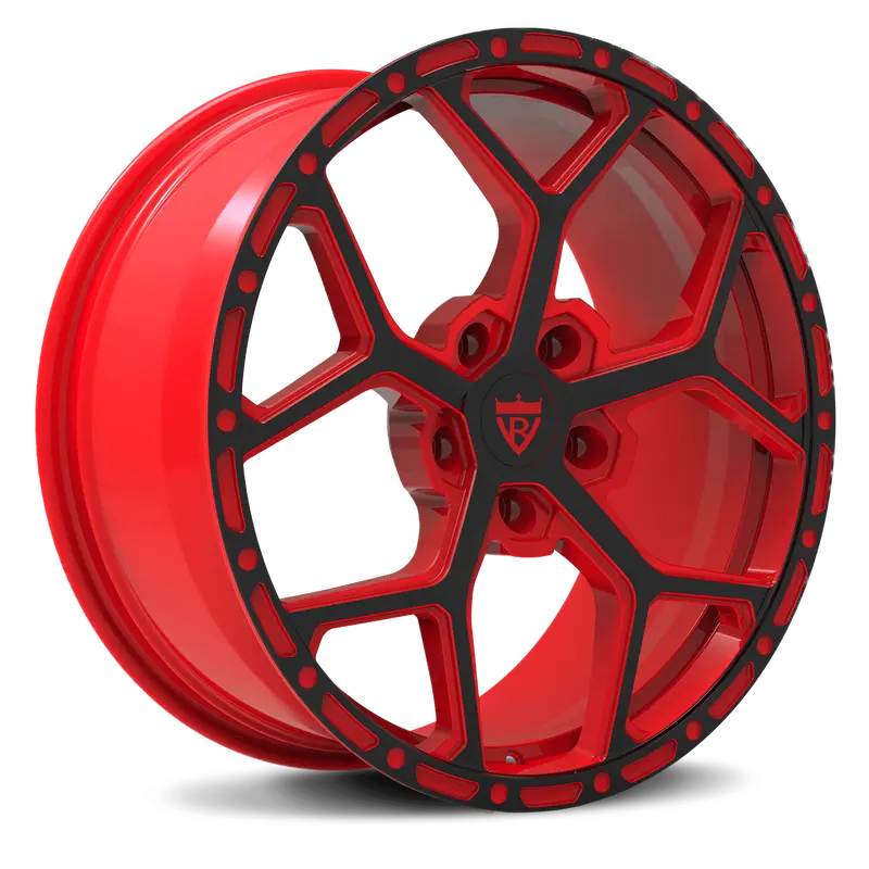 Rv-Mc172: Custom 1 Piece Forged Red Wheels 1