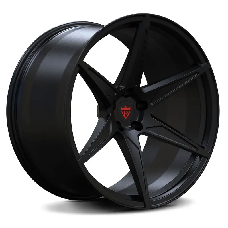 Rv-Mc19:  Custom Purple & Black Concave Monoblock Forged Wheels 1