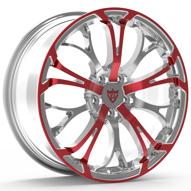 Rv-Mr09: Custom 1-Piece Fully Forge Red Wheels 2