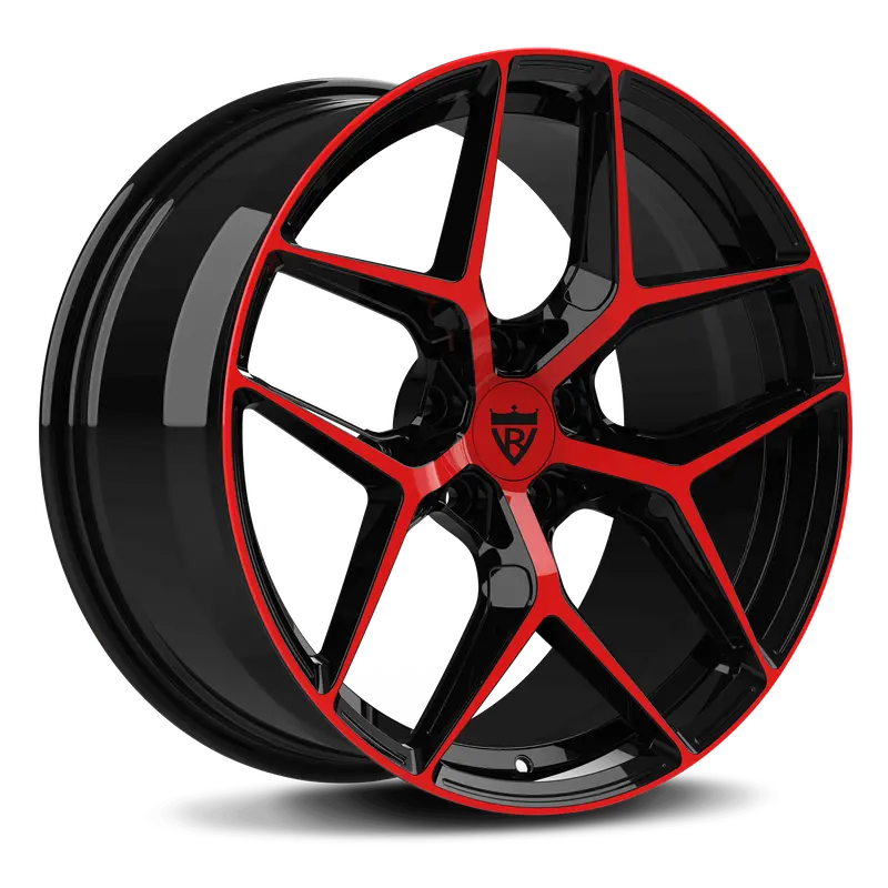 Rv-Ms203: Custom 1 Piece Forged Red Wheels 1