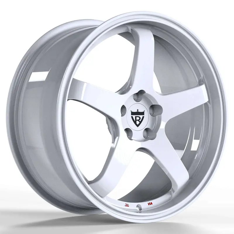 Rv-Ms29: Custom Forged 1 Piece  White Wheels 1