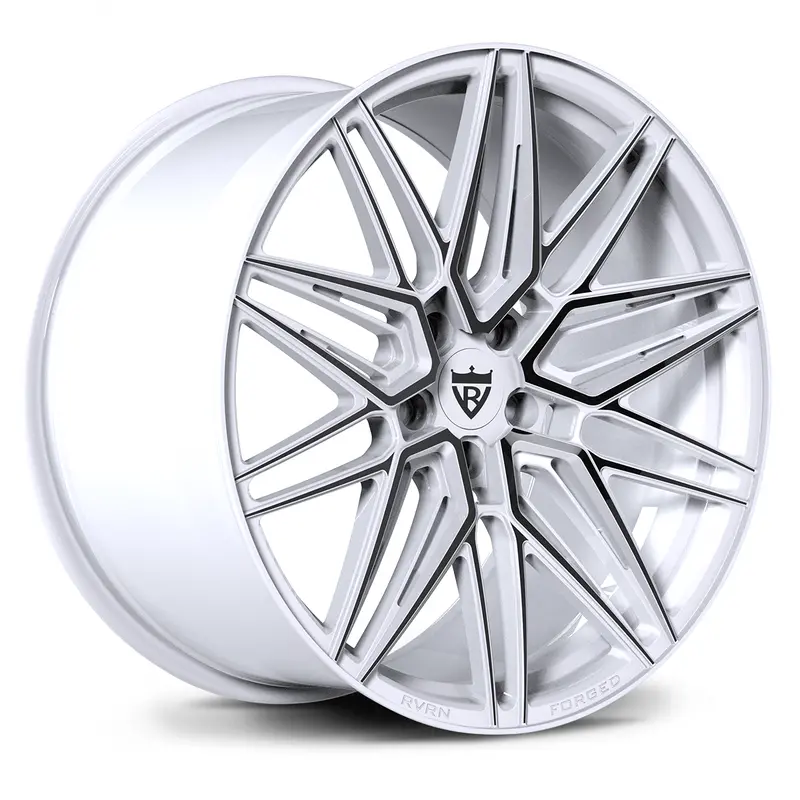 Rv-Ms808: Custom 1 Piece Forged White Tesla Wheels 1