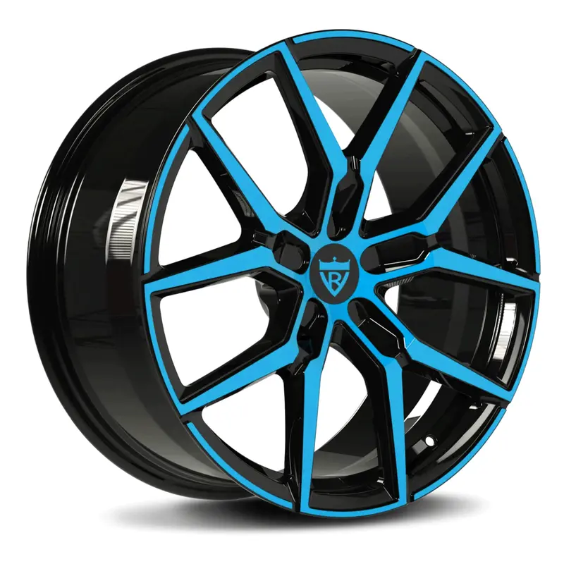 Rv-Mv1202: Custom 1 Piece Forged Red & Black Wheels 2