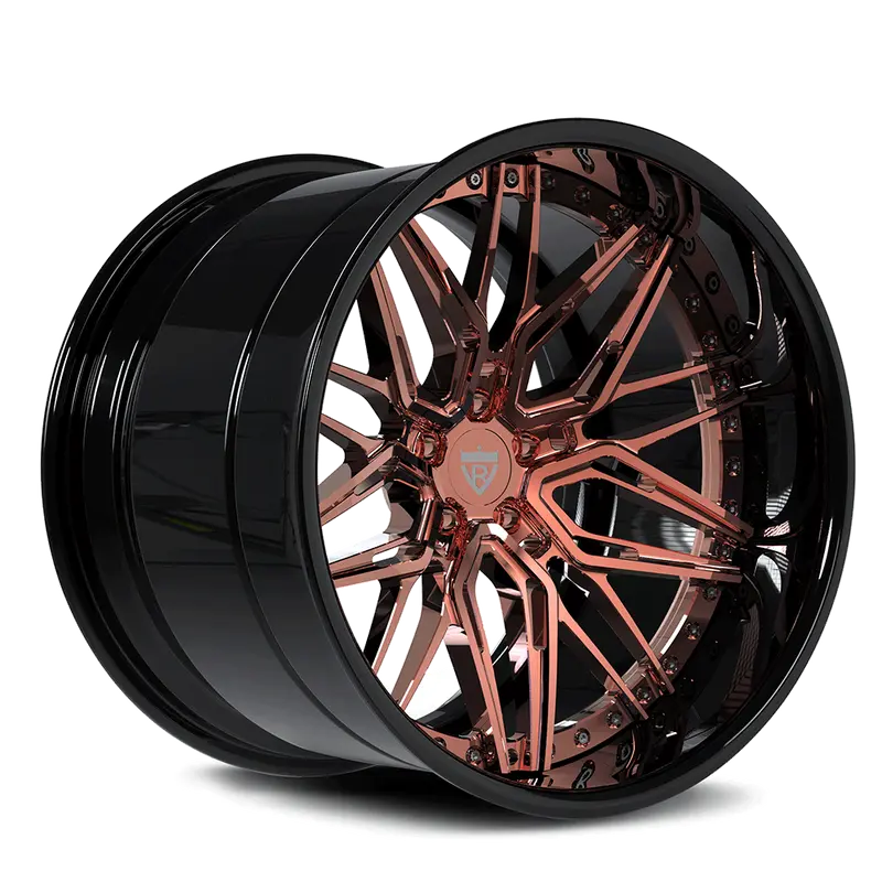 Rv-T081: Custom Foregd 2-Piece Rose Gold Deep Lip Wheels 1