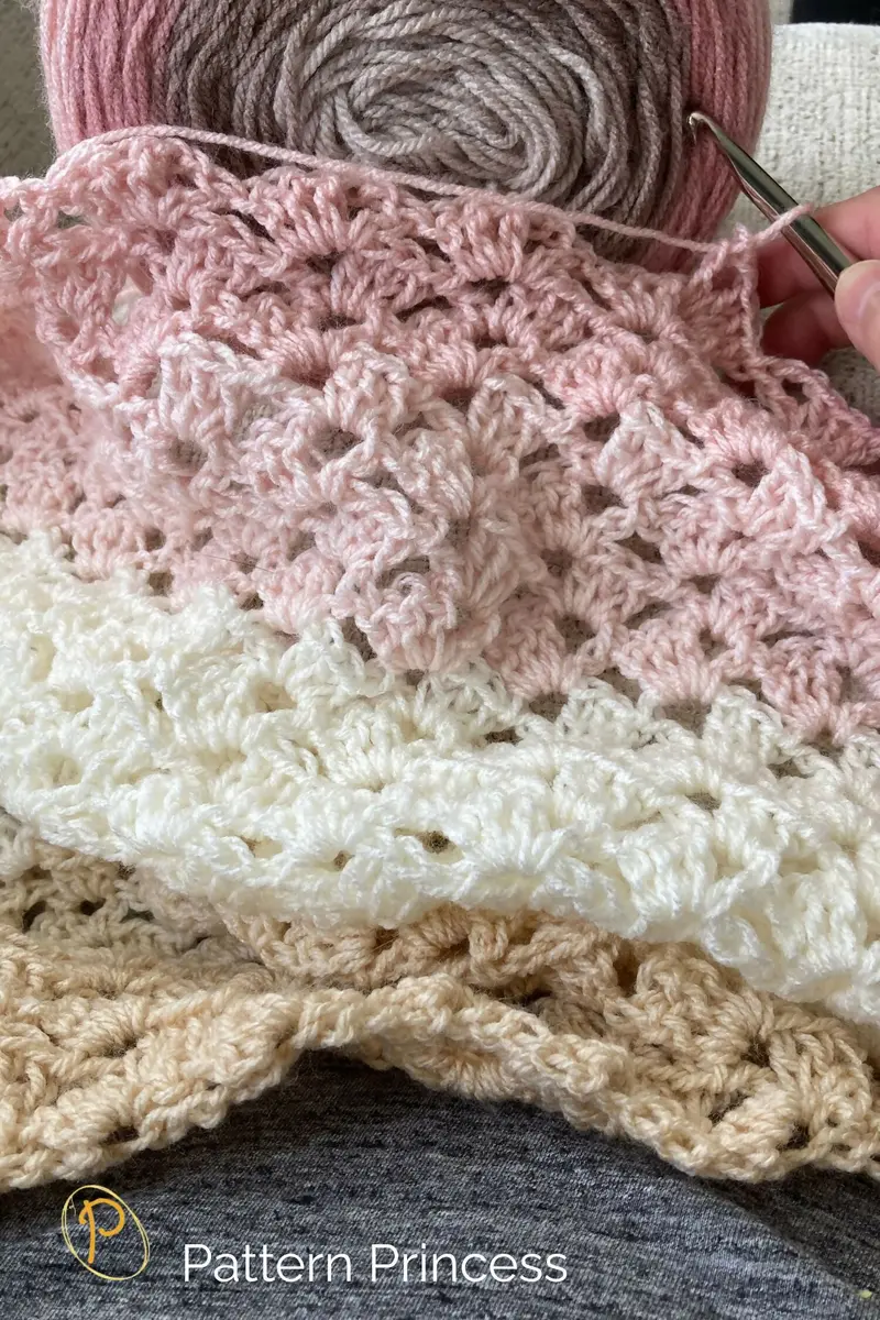 Sandstone And Rose Blanket (Crochet) 1