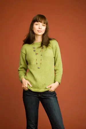 Seed Stitch Trimmed Sweater (Knit) 1