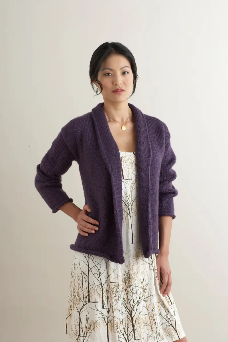 Shawl-Collared Cardigan (Knit) 1