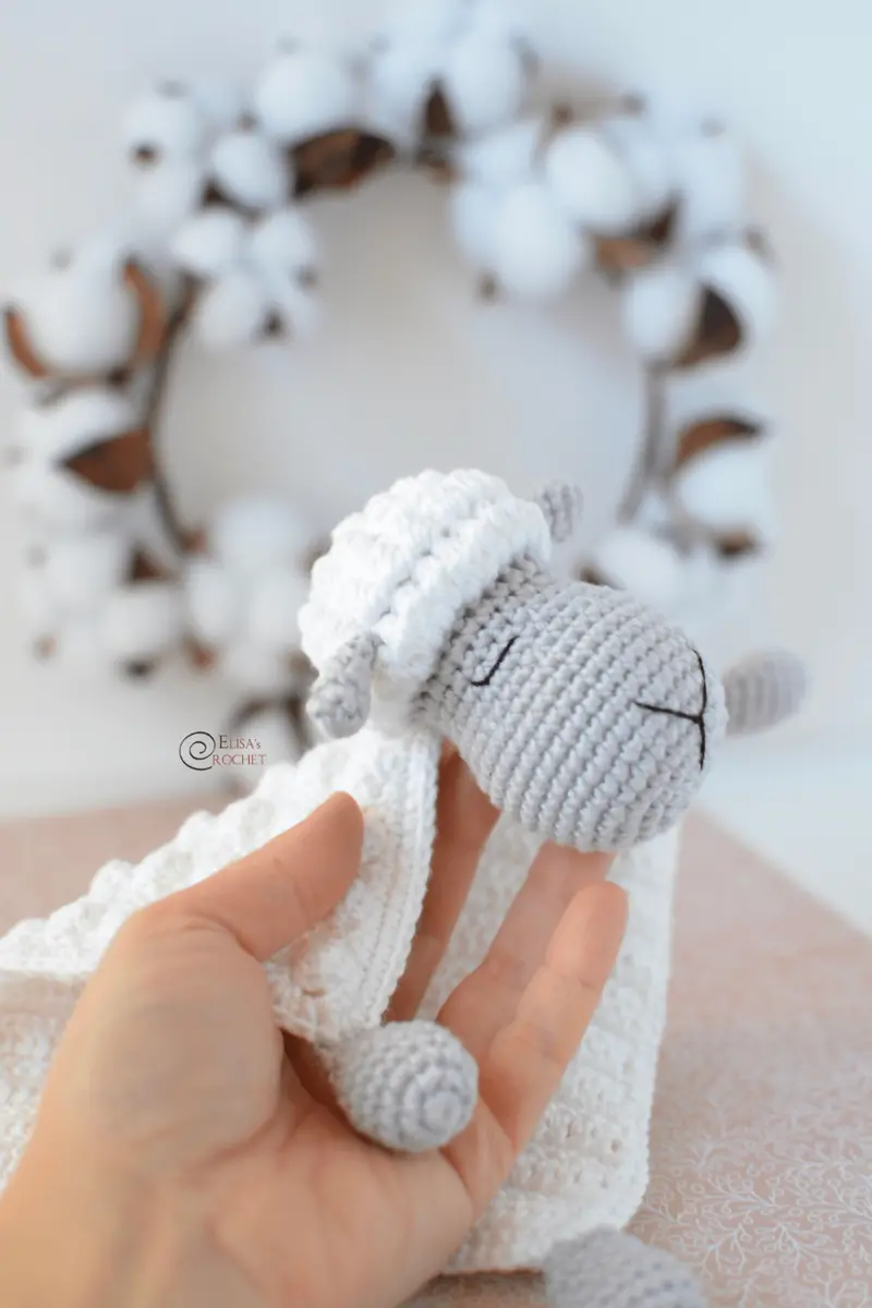 Sheep Security Blanket (Crochet) 1
