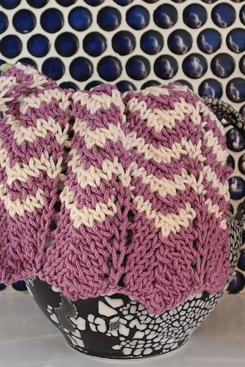 Simple Chevron Dishcloth (Knit) 1