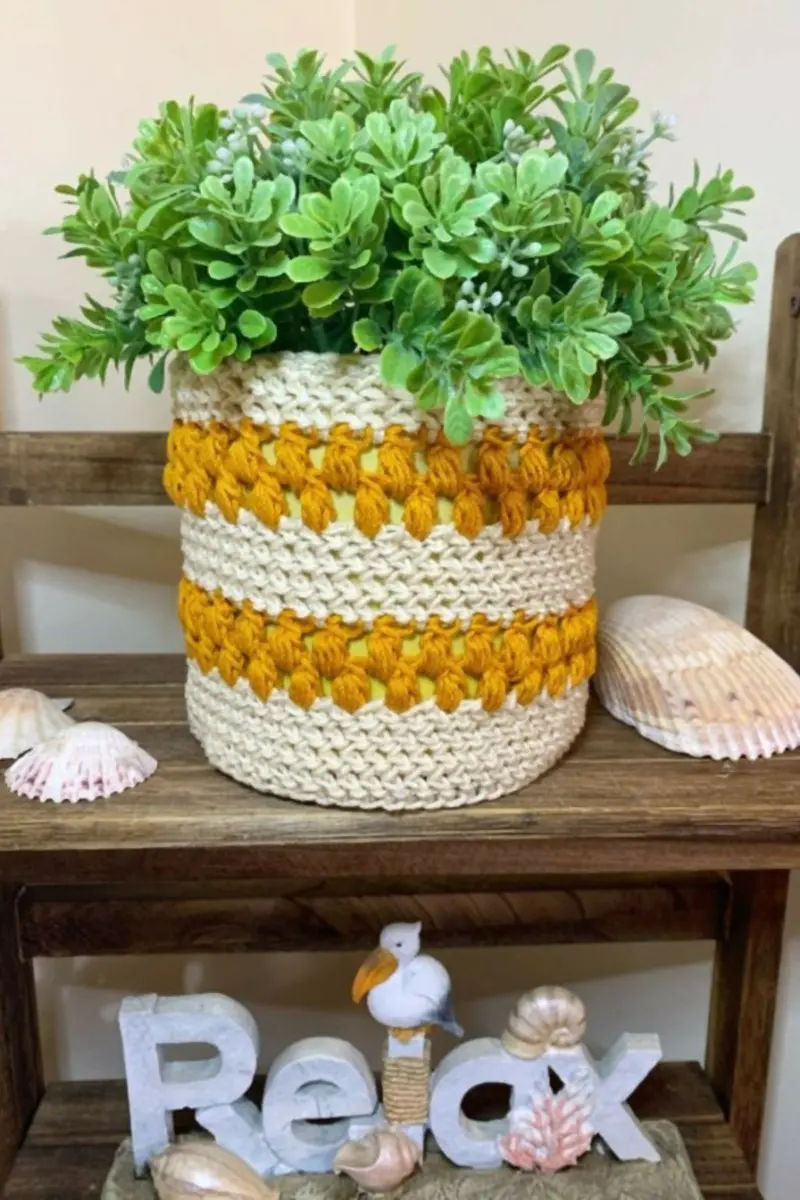Simply Beachy Pot Cozy (Crochet) 1